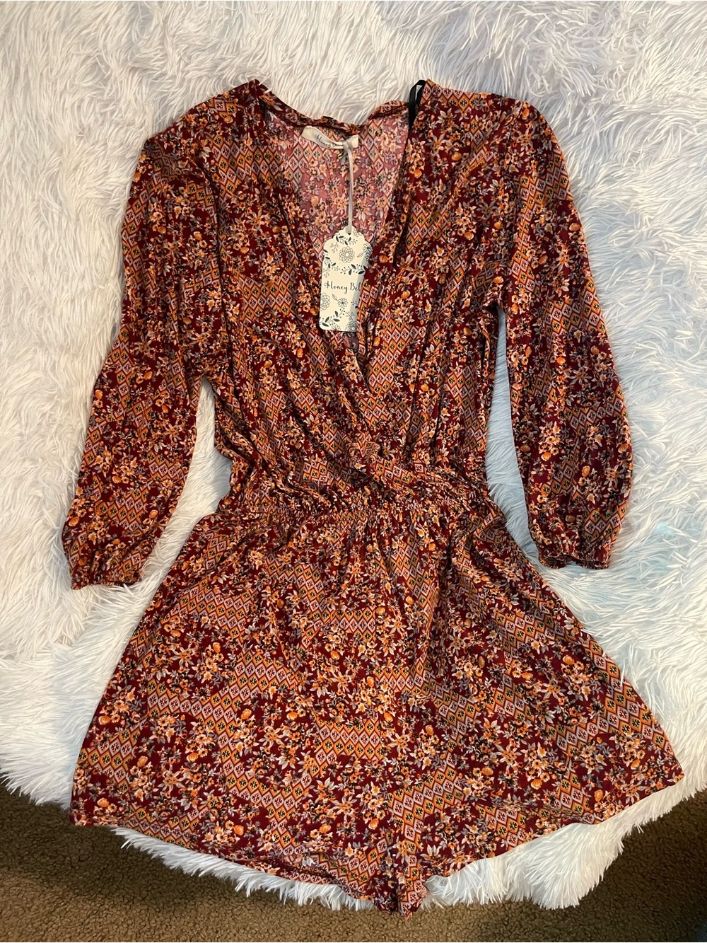 Floral cute bohemian hippy gypsy festival romper